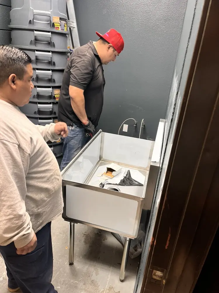 Commercial plumbing and sink installation in Monroe